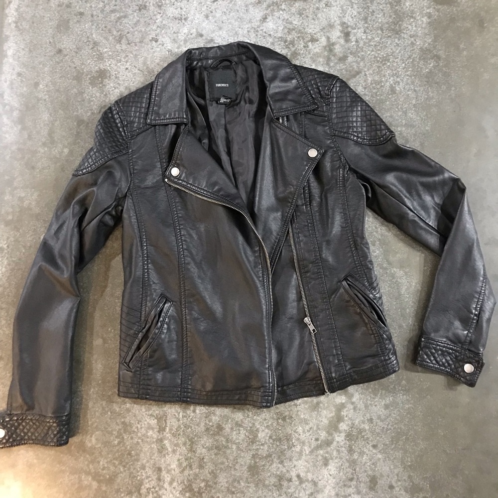 Forever21 Faux Leather Moto Jacket
